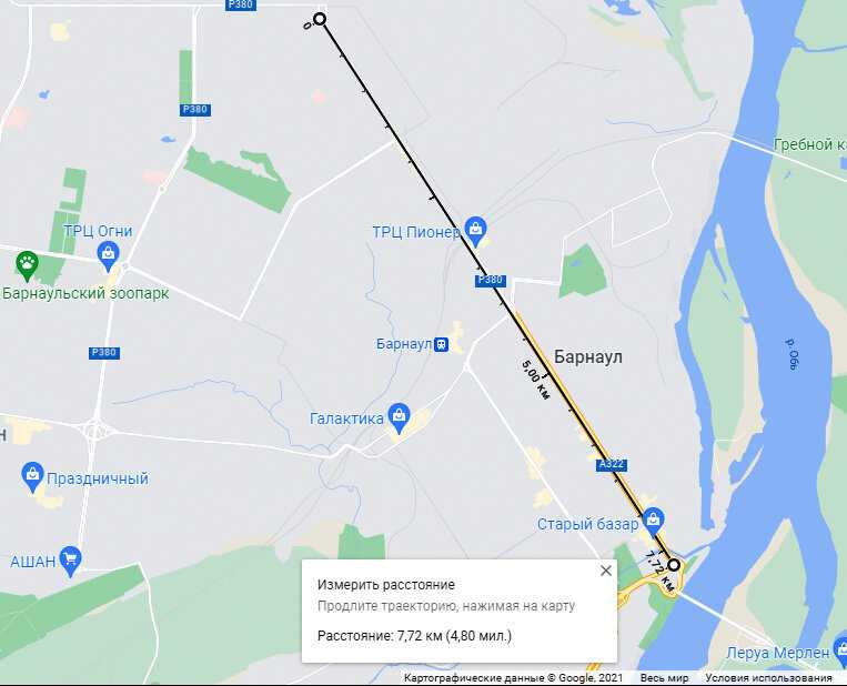 Проспект Ленина в Барнауле. Скрин с моего компьютера. Гугл карты.