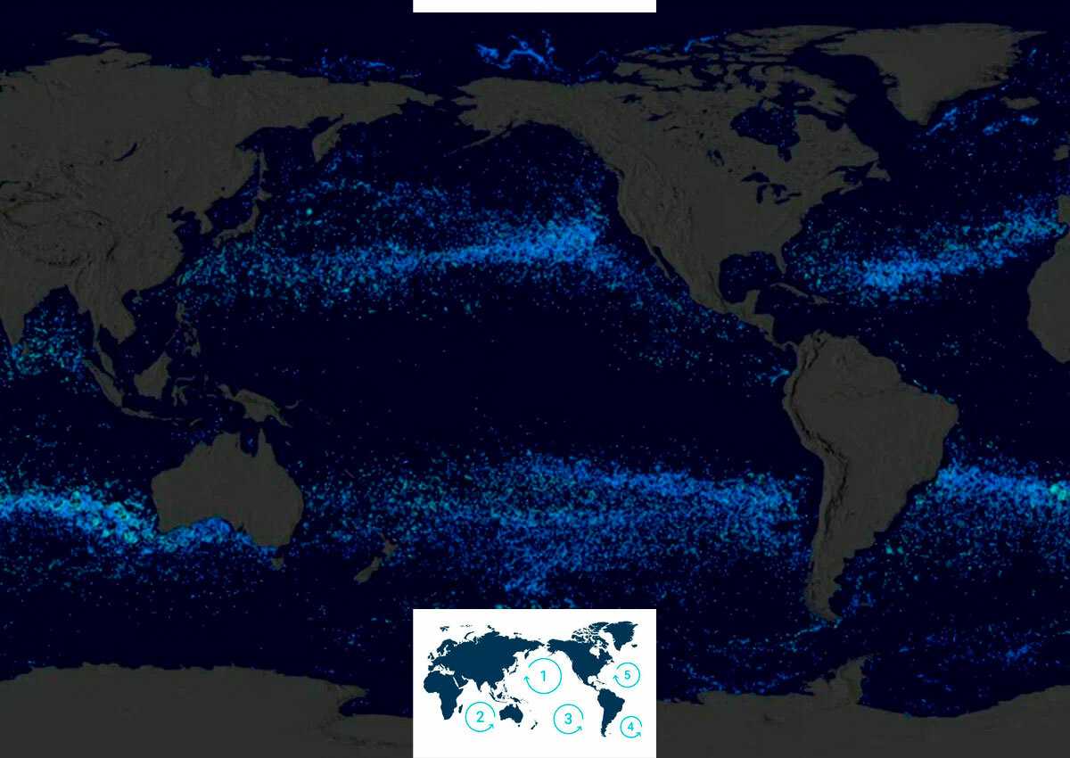 5 основных зон загрязнения океанов - впечатление, что мусор везде