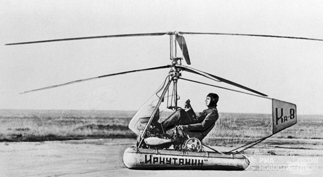 Вертолет Ка-15. Первый прототип вертолета, не имевший заднего винта. Фото из открытых источников.