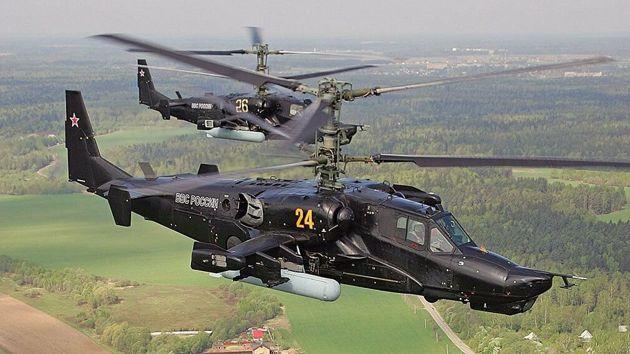 Пара вертолетов Ка-52. Фото из открытых источников.